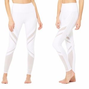 Alo Yoga Pants | Alo Epic Mesh High Waisted Leggings | Color: White | Size: SX